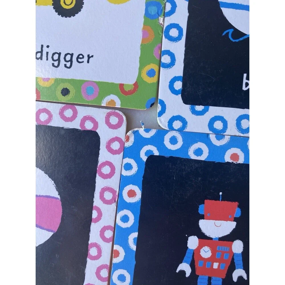 Reversible Foam Baby Flash Cards High Contrast Sensory First Words 10 Count